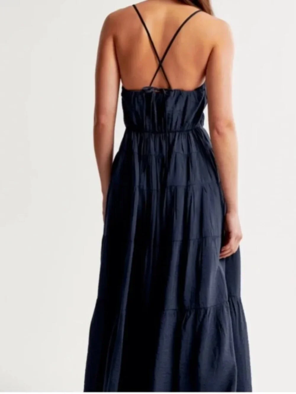 Abercrombie and Fitch - Navy Tiered Maxi Dress - Size XS